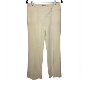 Lafayette 148 Cream Yellow Wool Business Trouser Pant Size 4